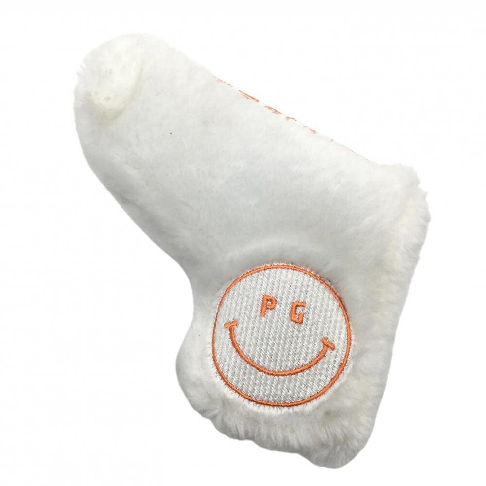 Putter. - 【美品】パーリーゲイツ パターカバー 白×オレンジ ファー ピン型 ニコちゃん ヘッドカバー ゴルフ PEARLY GATES