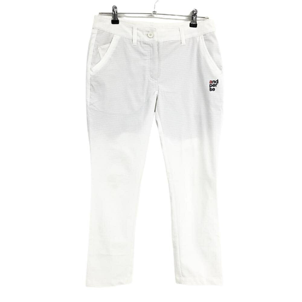 商品説明 ブランド and per se アイテム パンツ 表記サイズ L ※海外サイズの場合もございます。必ず実寸サイズをご確認ください。 実寸サイズ 　ウエスト：約40cm　股上：約23cm　股下：約67cm　もも幅：約25.5cm　裾幅：約17cm ※実寸サイズの採寸方法については、こちらをご覧ください。 ★実寸サイズは平台に平置きして外寸を測定しており、商品によっては若干の誤差が生じます。数cmの誤差は予めご了承くださいませ。 特徴・仕様 適応時期 春 ・ 夏 商品ランク A コメント 膝・後ろポケット・裾汚れ少、ヒップ縫製ほどけ・糸引き、ボタン自己処理 商品ランク（ゴルフウェア） N 新品（タグ付き) S 新品未使用品（タグなし） A+ 使用感や汚れ等がない、または目立たない綺麗な中古品 A 使用感や汚れ等が少ない美品や良品 B+ 使用感や中小の汚れ等がある一般的な中古品 B 使用感や大中の汚れ等がある一般的な中古品 C 使用感や大中の汚れ、小さな穴等がある中古品 商品ランク（ゴルフシューズ） N 新品（タグ付き) S 新品未使用品（タグなし） A+ しわや汚れ等がない、または少ない綺麗な中古品 A しわや小さな汚れはあるが、使用感が少ない美品や良品 B+ しわや中小の汚れ、使用感がある一般的な中古品 B しわや大中の汚れ、使用感がある一般的な中古品 C しわや大中の汚れ、使用感がある中古品 D しわや大きな汚れ、使用感がある中古品 &nbsp;★A+～CランクはUSED品となりますので、神経質な方はご入札をお控えください。 &nbsp;★Nランクは新品商品ですが、一部保管時による汚れ等があります。商品説明や写真で必ずご確認ください。　