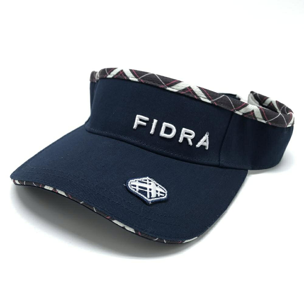 FIDRA - 【美品】フィドラ サンバイザー ネイビー×白 立体ロゴ FREE ゴルフウェア FIDRA