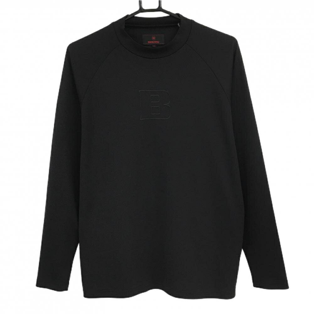 【超美品】ブリーフィング 長袖Tシャツ 黒 背面ロゴ刺しゅう メンズ M ゴルフウェア 2024年モデル BRIEFING