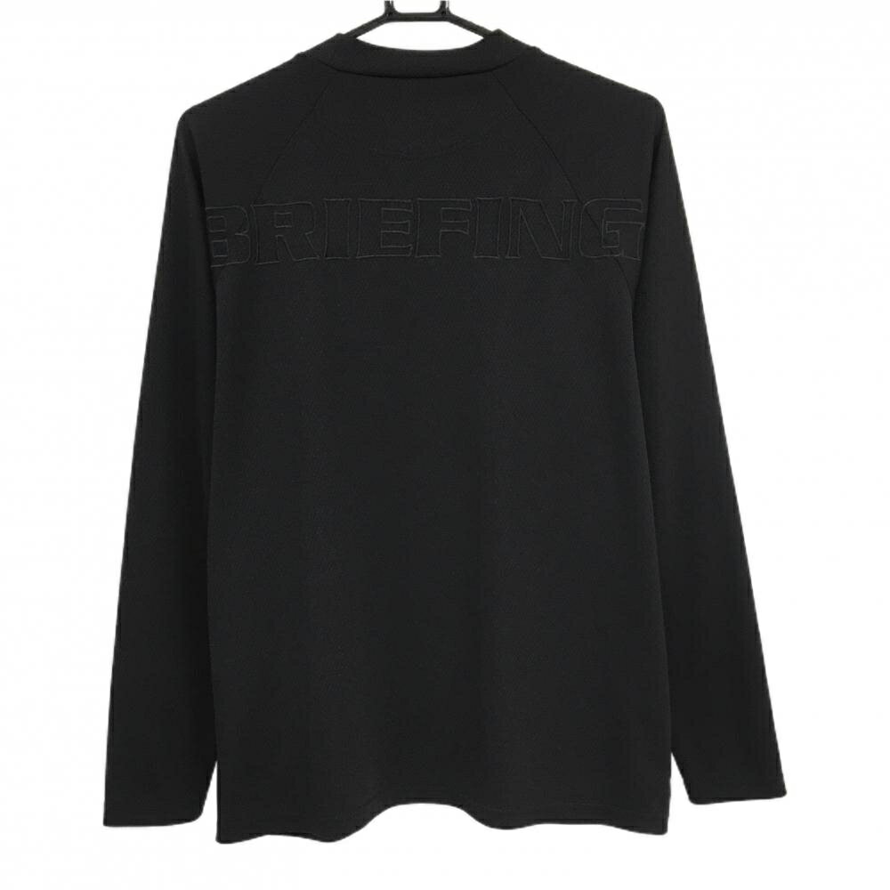 【超美品】ブリーフィング 長袖Tシャツ 黒 背面ロゴ刺しゅう メンズ M ゴルフウェア 2024年モデル BRIEFING