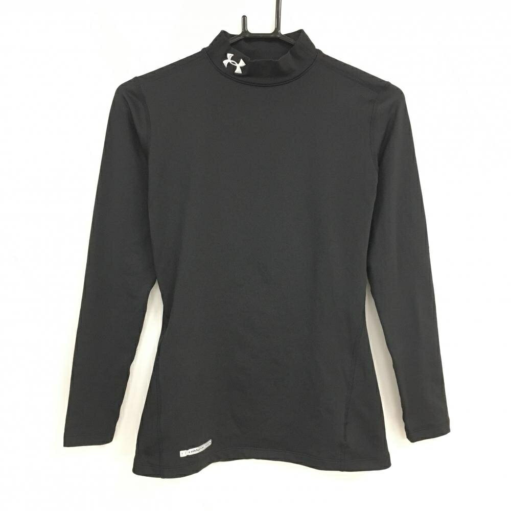 Under Armour - 【超美品】アンダーアーマー ハイネックインナーシャツ 白 裏微起毛 ネックロゴ刺しゅう レディース MD ゴルフウェア UNDER ARMOUR