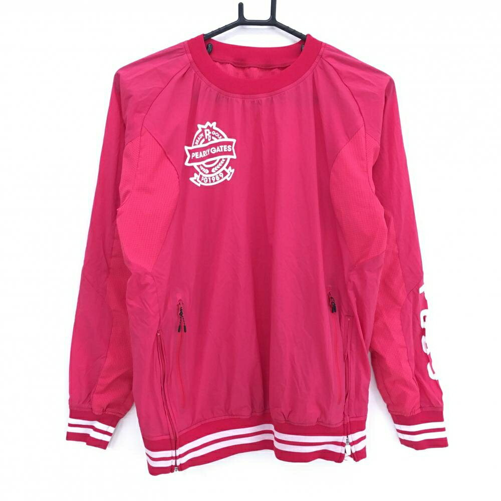 PEARLY GATES - 【超美品】パーリーゲイツ ナイロンスニード ピンク×白 一部メッシュ 薄手 ブルゾン レディース 1(M) ゴルフウェア PEARLY GATES