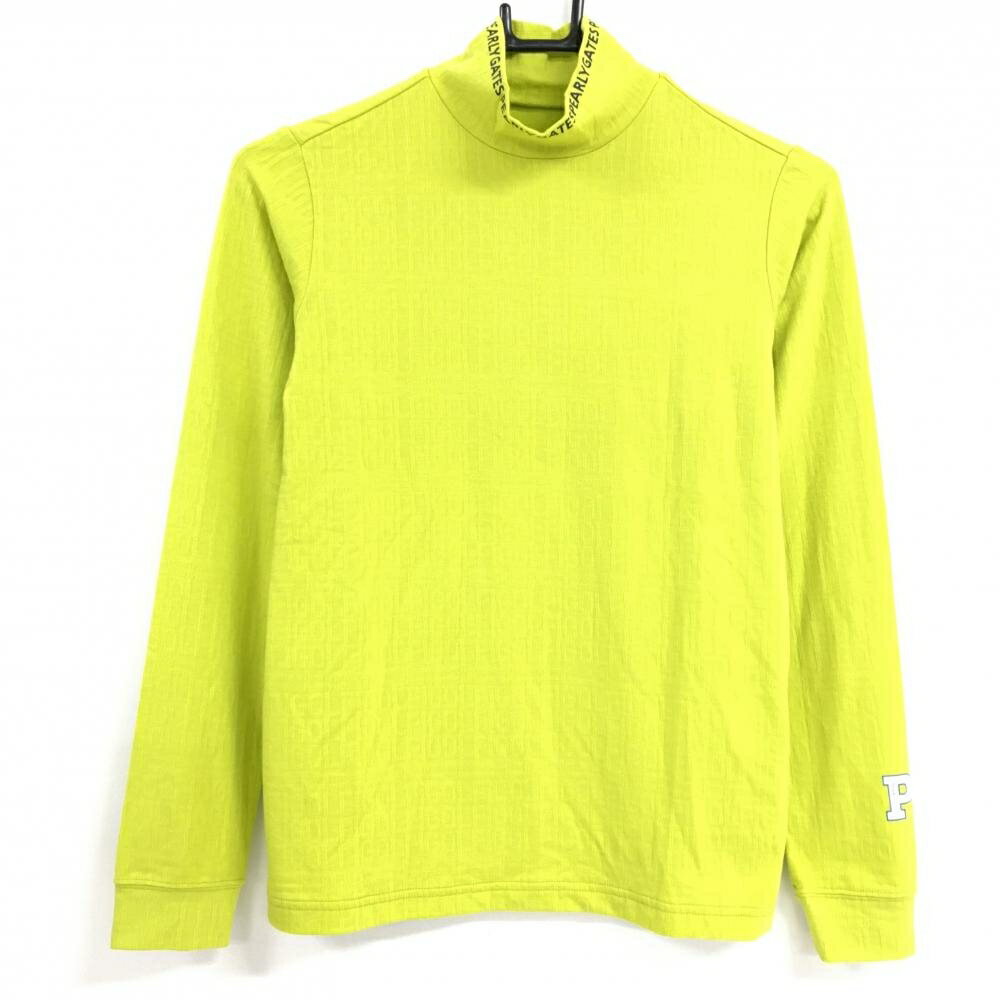 PEARLY GATES - 【超美品】パーリーゲイツ 長袖ハイネックシャツ ライトグリーン 総柄地模様 レディース 1(M) ゴルフウェア 2024年モデル PEARLY GATES