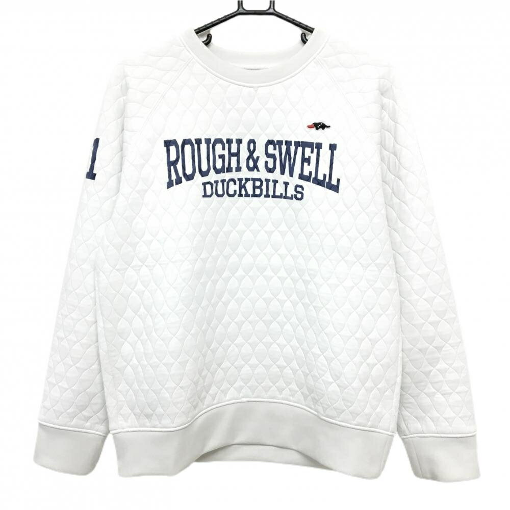 商品説明 ブランド rough＆swell アイテム トレーナー 表記サイズ M ※海外サイズの場合もございます。必ず実寸サイズをご確認ください。 実寸サイズ 　ゆき丈：約85cm　身幅：約55cm　着丈：約62.5cm ※実寸サイズの採寸方法については、こちらをご覧ください。 ★実寸サイズは平台に平置きして外寸を測定しており、商品によっては若干の誤差が生じます。数cmの誤差は予めご了承くださいませ。 特徴・仕様 適応時期 春 ・ 秋 商品ランク B+ コメント ネック・袖口・袖・裾汚れ、毛羽立ち、袖糸引き、袖縫製解け 商品ランク（ゴルフウェア） N 新品（タグ付き) S 新品未使用品（タグなし） A+ 使用感や汚れ等がない、または目立たない綺麗な中古品 A 使用感や汚れ等が少ない美品や良品 B+ 使用感や中小の汚れ等がある一般的な中古品 B 使用感や大中の汚れ等がある一般的な中古品 C 使用感や大中の汚れ、小さな穴等がある中古品 商品ランク（ゴルフシューズ） N 新品（タグ付き) S 新品未使用品（タグなし） A+ しわや汚れ等がない、または少ない綺麗な中古品 A しわや小さな汚れはあるが、使用感が少ない美品や良品 B+ しわや中小の汚れ、使用感がある一般的な中古品 B しわや大中の汚れ、使用感がある一般的な中古品 C しわや大中の汚れ、使用感がある中古品 D しわや大きな汚れ、使用感がある中古品 &nbsp;★A+～CランクはUSED品となりますので、神経質な方はご入札をお控えください。 &nbsp;★Nランクは新品商品ですが、一部保管時による汚れ等があります。商品説明や写真で必ずご確認ください。　