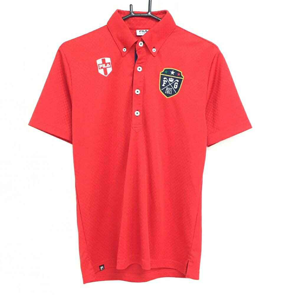 【25%OFFクーポン配布中！9/14まで】フィラゴルフ 半袖ポロシャツ レッド ブロック...