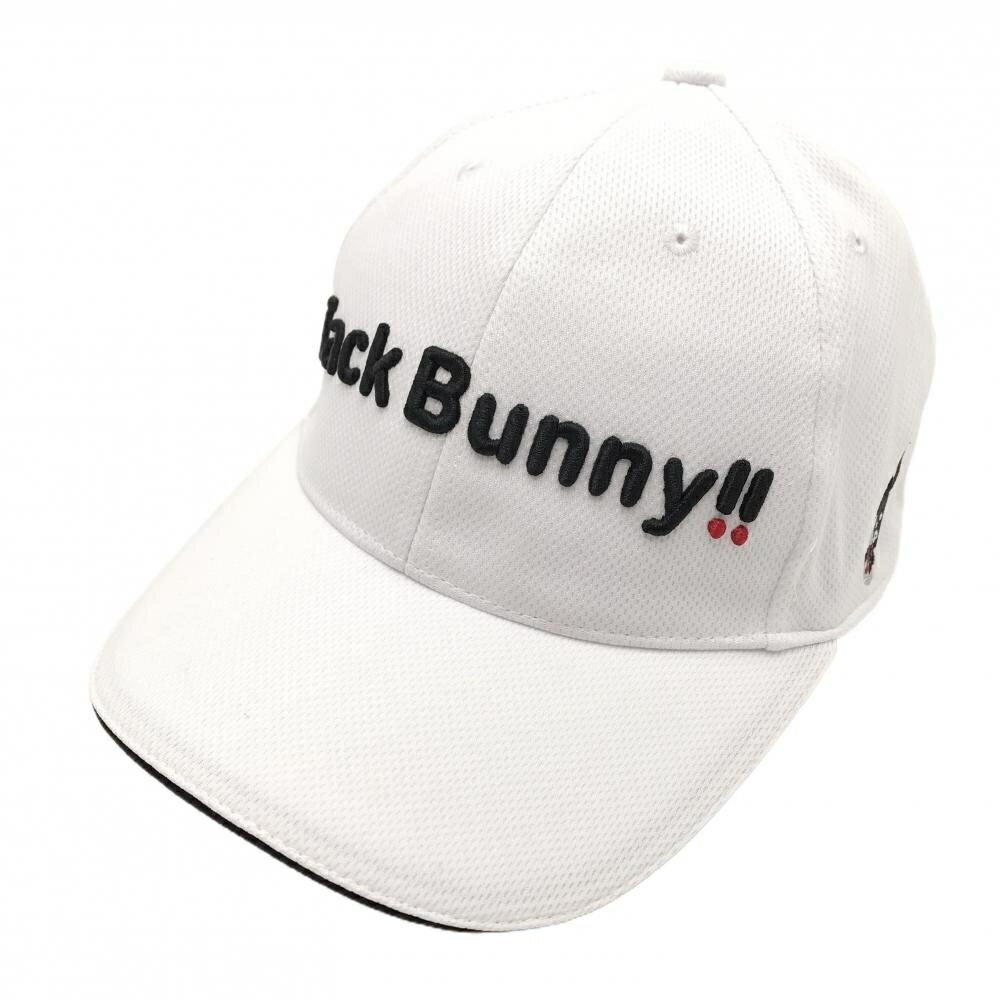 ジャックバニー キャップ 白×黒 立体ロゴ刺しゅう FR ゴルフウェア Jack Bunny