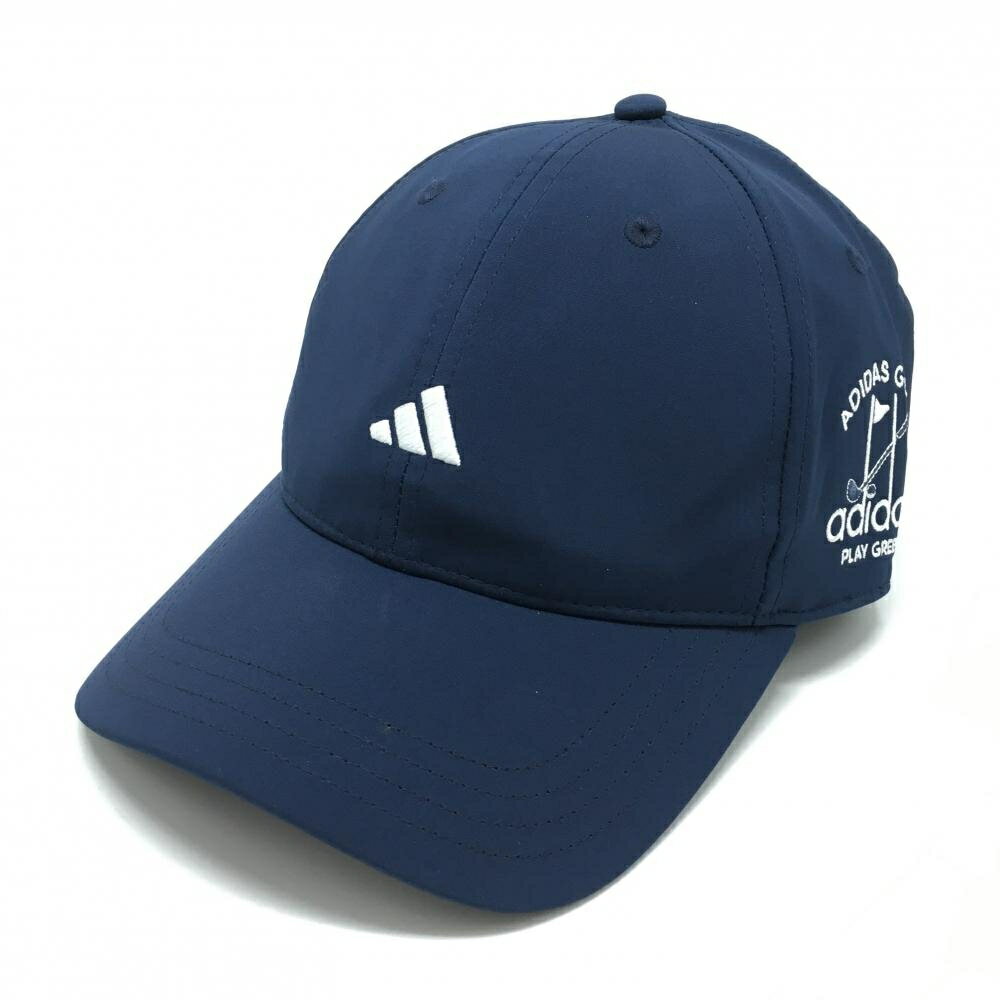 ADIDAS - 【未使用品】アディダス キャップ ネイビー×白 ロゴ刺しゅう OSFX(57-60cm) ゴルフウェア adidas