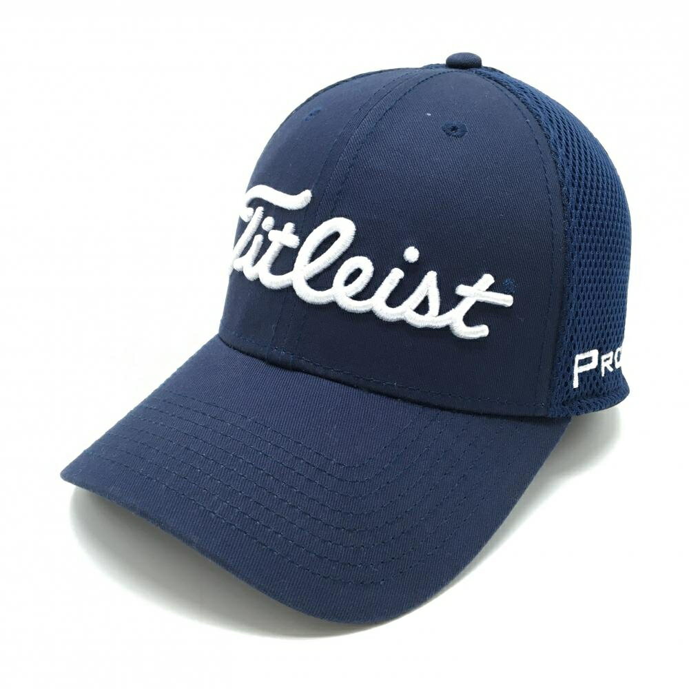 TITLEIST - 【美品】タイトリスト×フットジョイ メッシュキャップ ネイビー×白 立体ロゴ刺しゅう SMALL-MEDIUM ゴルフウェア TITLEIST