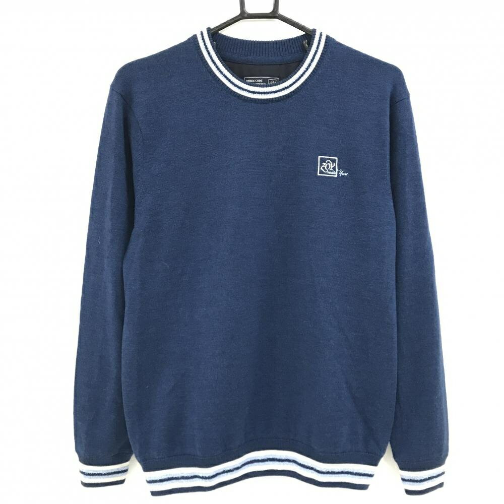 Other - 【超美品】ゾーイ セーター ネイビー×白 裏地付 羊毛100％ ニット メンズ 1(S) ゴルフウェア ZOY