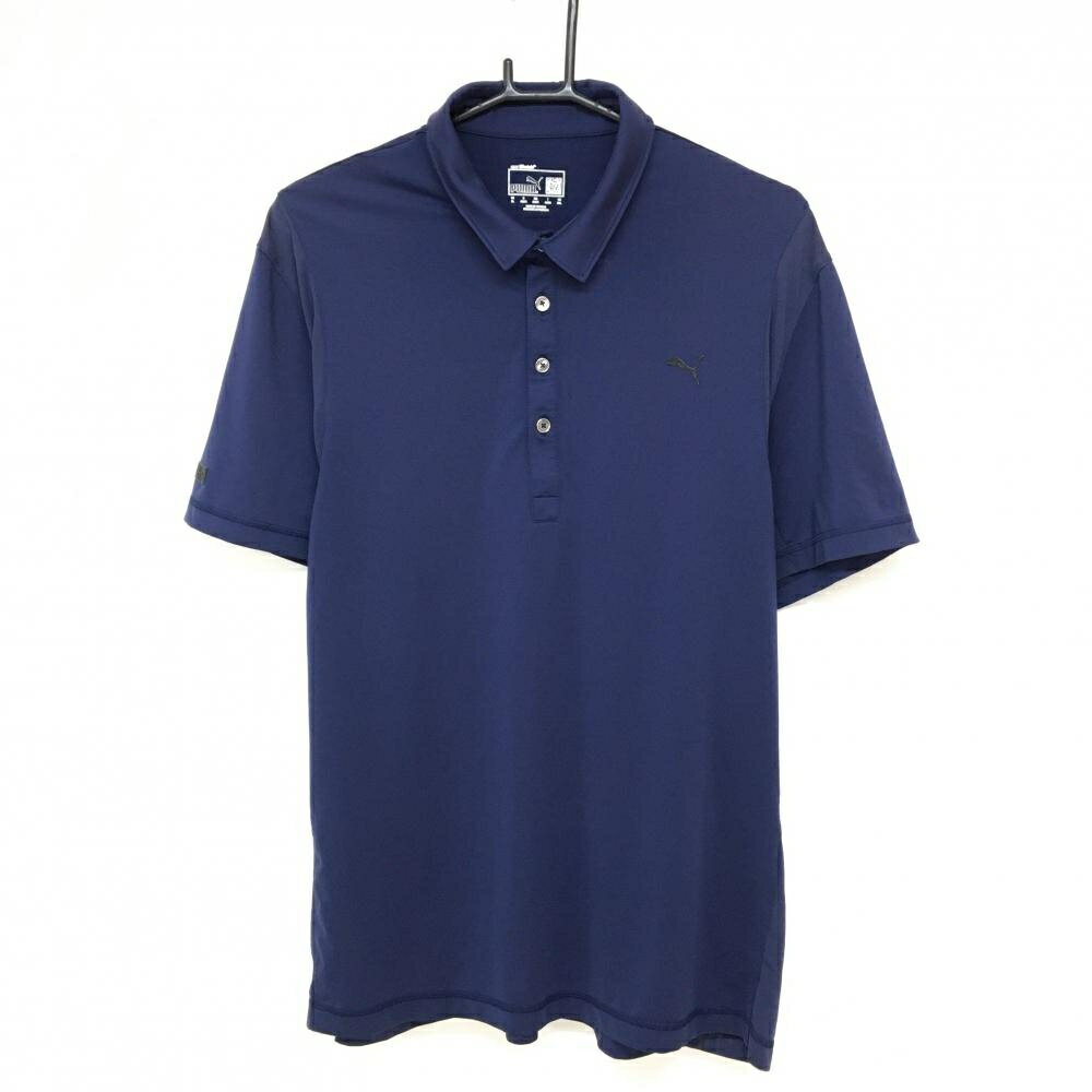 Men'S Wear - 【美品】プーマ 半袖ポロシャツ ネイビー サイド切替 ロオ黒 袖ワッペンはがれ少、小傷 メンズ US-XL ゴルフウェア PUMA