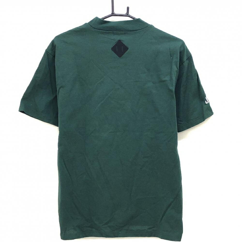 【美品】ビームスゴルフ×JONES 半袖ハイネックシャツ ダークグリーン コットン100％ メンズ M ゴルフウェア BEAMS GOLF