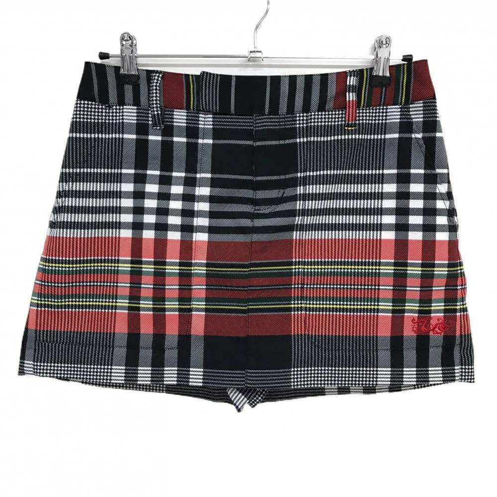 Ferre - 【超美品】ダンスウィズドラゴン キュロットスカート 黒×レッド チェック スタッズ レディース 3(L) ゴルフウェア Dance With Dragon