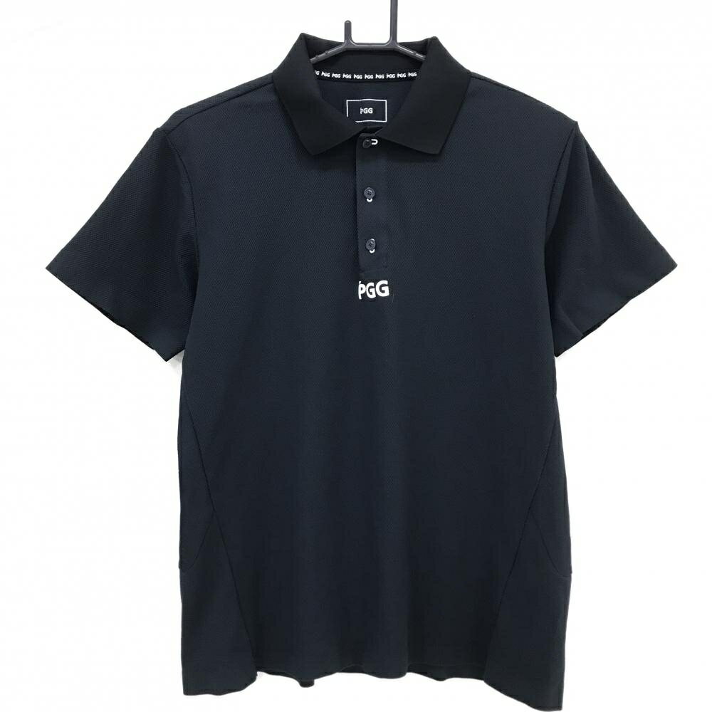 TAKEO KIKUCHI SPORT - 【超美品】PGGパーリーゲイツ 半袖ポロシャツ 黒×白 後裾ビッグロゴ メンズ 5(L) ゴルフウェア PEARLY GATES
