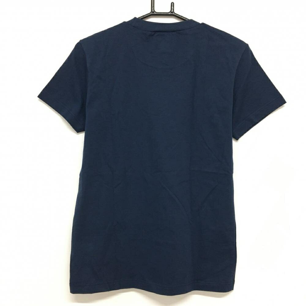 【当店ポイント10倍！楽天スーパーセール期間限定】【新品】デサント Tシャツ ネイビー フロントプリント レディース M ゴルフウェア DESCENTE