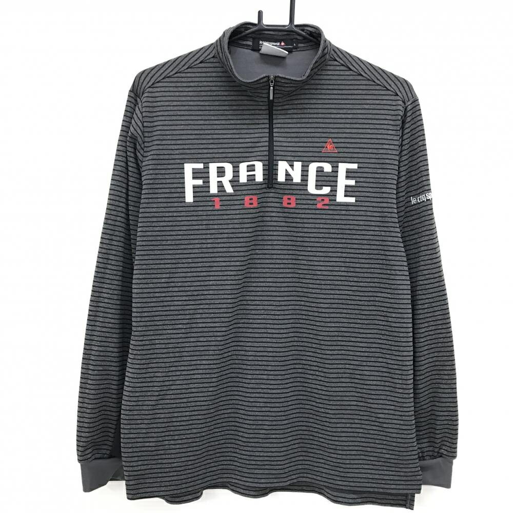 商品説明 ブランド le coq sportif アイテム 長袖ハイネックシャツ 表記サイズ L ※海外サイズの場合もございます。必ず実寸サイズをご確認ください。 実寸サイズ 　身幅：約53cm　袖丈：約59.5cm　肩幅：約42cm　着丈：約69cm ※実寸サイズの採寸方法については、こちらをご覧ください。 ★実寸サイズは平台に平置きして外寸を測定しており、商品によっては若干の誤差が生じます。数cmの誤差は予めご了承くださいませ。 特徴・仕様 適応時期 春 ・ 秋 商品ランク A+ コメント 商品ランク（ゴルフウェア） N 新品（タグ付き) S 新品未使用品（タグなし） A+ 使用感や汚れ等がない、または目立たない綺麗な中古品 A 使用感や汚れ等が少ない美品や良品 B+ 使用感や中小の汚れ等がある一般的な中古品 B 使用感や大中の汚れ等がある一般的な中古品 C 使用感や大中の汚れ、小さな穴等がある中古品 商品ランク（ゴルフシューズ） N 新品（タグ付き) S 新品未使用品（タグなし） A+ しわや汚れ等がない、または少ない綺麗な中古品 A しわや小さな汚れはあるが、使用感が少ない美品や良品 B+ しわや中小の汚れ、使用感がある一般的な中古品 B しわや大中の汚れ、使用感がある一般的な中古品 C しわや大中の汚れ、使用感がある中古品 D しわや大きな汚れ、使用感がある中古品 &nbsp;★A+～CランクはUSED品となりますので、神経質な方はご入札をお控えください。 &nbsp;★Nランクは新品商品ですが、一部保管時による汚れ等があります。商品説明や写真で必ずご確認ください。　
