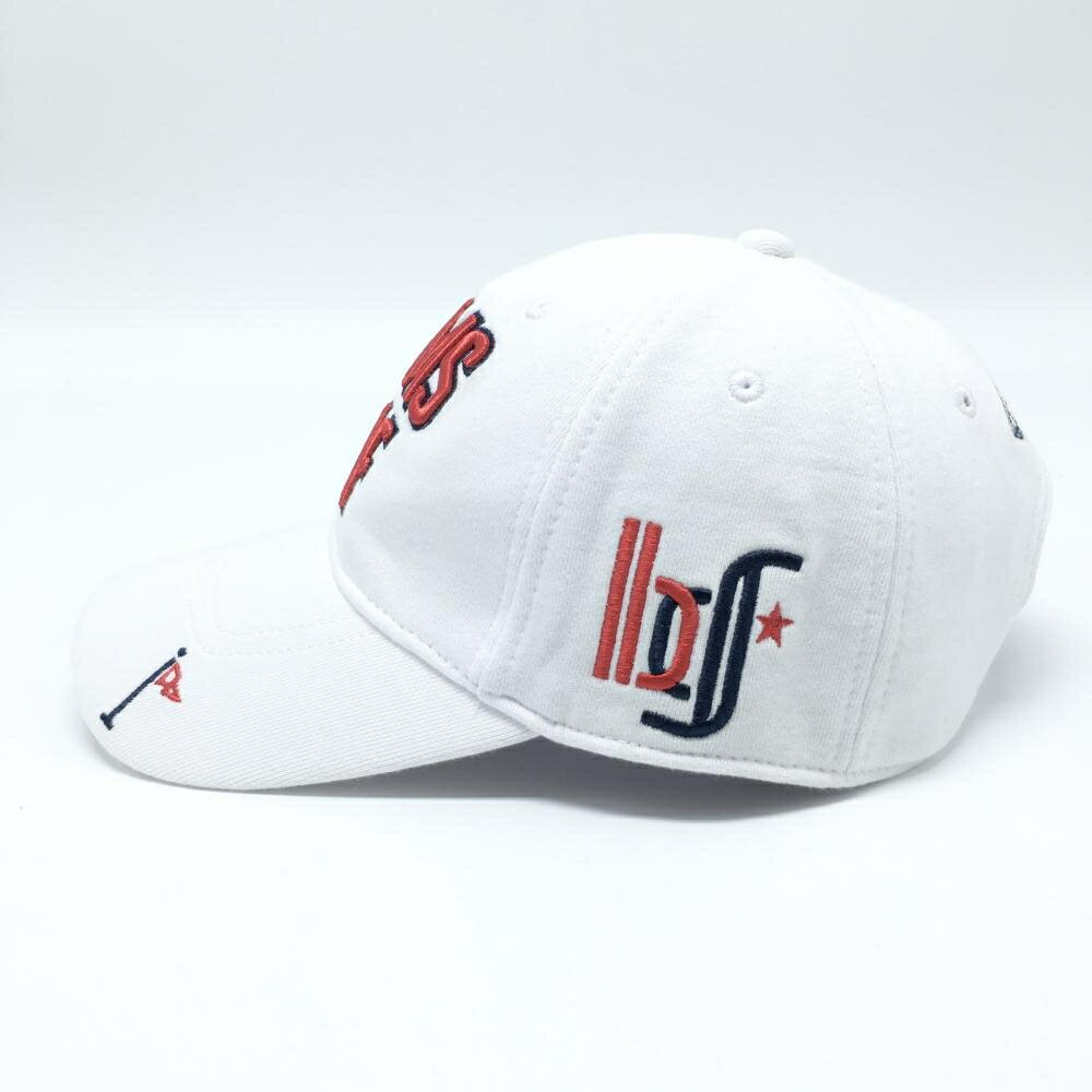 【美品】ビームスゴルフ キャップ 白 ロゴ刺しゅう ゴルフウェア BEAMS GOLF