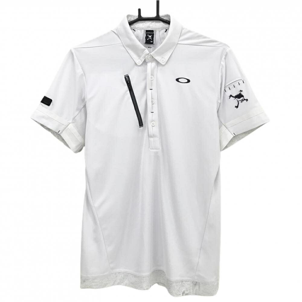 Other - オークリー 半袖ポロシャツ 白×ダークグレー ティー装着可 メンズ M ゴルフウェア Oakley