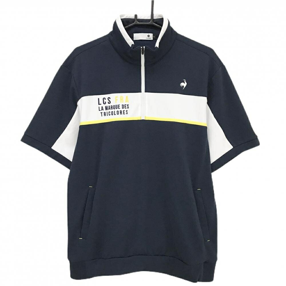 商品説明 ブランド le coq sportif アイテム 半袖ブルゾン 表記サイズ LL ※海外サイズの場合もございます。必ず実寸サイズをご確認ください。 実寸サイズ 　身幅：約56.5cm　袖丈：約26cm　肩幅：約49cm　着丈：約73cm ※実寸サイズの採寸方法については、こちらをご覧ください。 ★実寸サイズは平台に平置きして外寸を測定しており、商品によっては若干の誤差が生じます。数cmの誤差は予めご了承くださいませ。 特徴・仕様 適応時期 春 ・ 夏 ・ 秋 商品ランク A コメント 袖・腹部糸引き小 商品ランク（ゴルフウェア） N 新品（タグ付き) S 新品未使用品（タグなし） A+ 使用感や汚れ等がない、または目立たない綺麗な中古品 A 使用感や汚れ等が少ない美品や良品 B+ 使用感や中小の汚れ等がある一般的な中古品 B 使用感や大中の汚れ等がある一般的な中古品 C 使用感や大中の汚れ、小さな穴等がある中古品 商品ランク（ゴルフシューズ） N 新品（タグ付き) S 新品未使用品（タグなし） A+ しわや汚れ等がない、または少ない綺麗な中古品 A しわや小さな汚れはあるが、使用感が少ない美品や良品 B+ しわや中小の汚れ、使用感がある一般的な中古品 B しわや大中の汚れ、使用感がある一般的な中古品 C しわや大中の汚れ、使用感がある中古品 D しわや大きな汚れ、使用感がある中古品 &nbsp;★A+～CランクはUSED品となりますので、神経質な方はご入札をお控えください。 &nbsp;★Nランクは新品商品ですが、一部保管時による汚れ等があります。商品説明や写真で必ずご確認ください。　