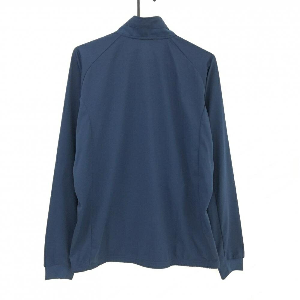 【超美品】デサント ジャケット ネイビー×白 フロント英字 ATHLETIC メンズ XO ゴルフウェア 大きいサイズ DESCENTE