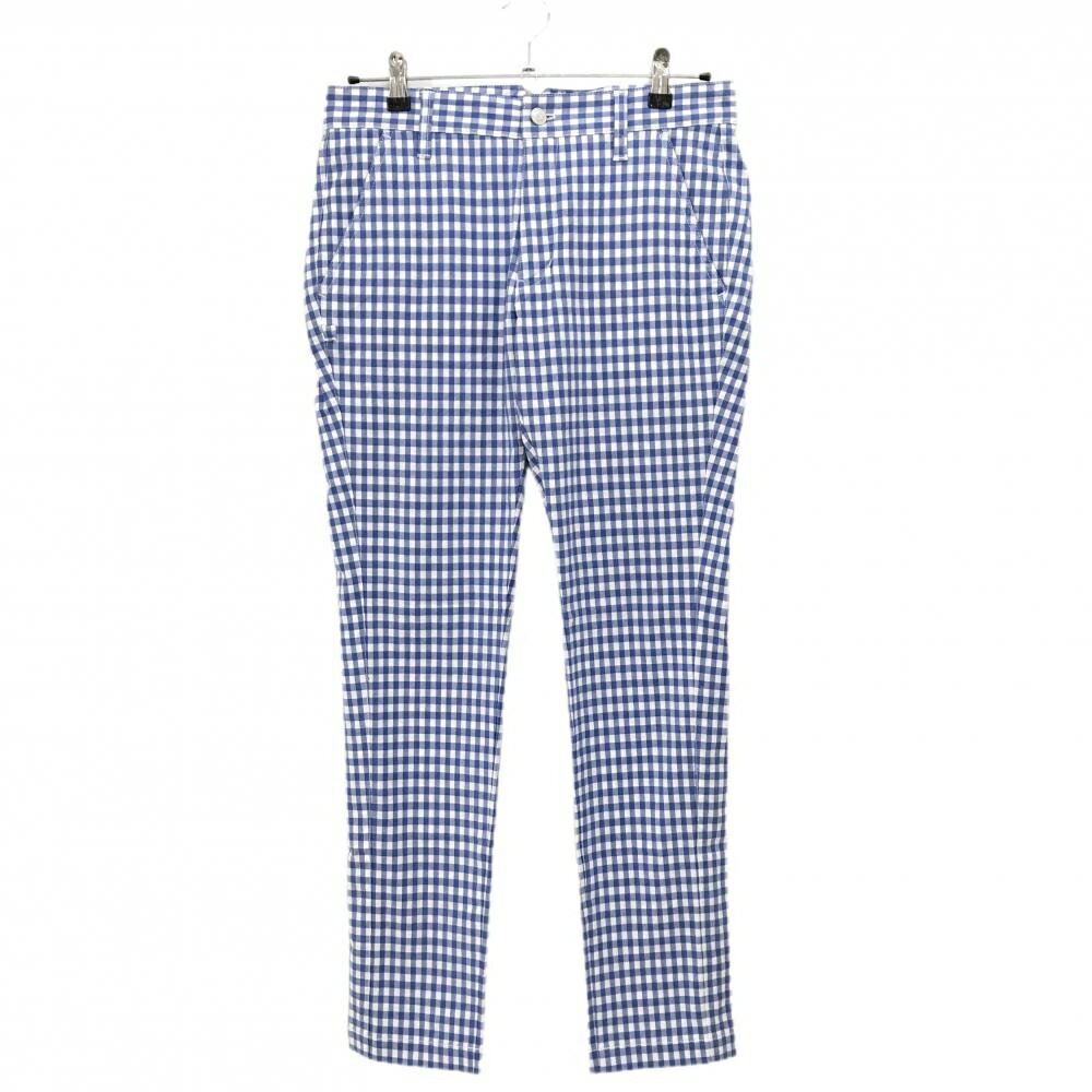 Rakuten - 【当店ポイント10倍！楽天スーパーセール期間限定】【超美品】ジャックバニー パンツ 白×ライトブルー ギンガムチェック ストレッチ メンズ 4(M) ゴルフウェア Jack Bunny