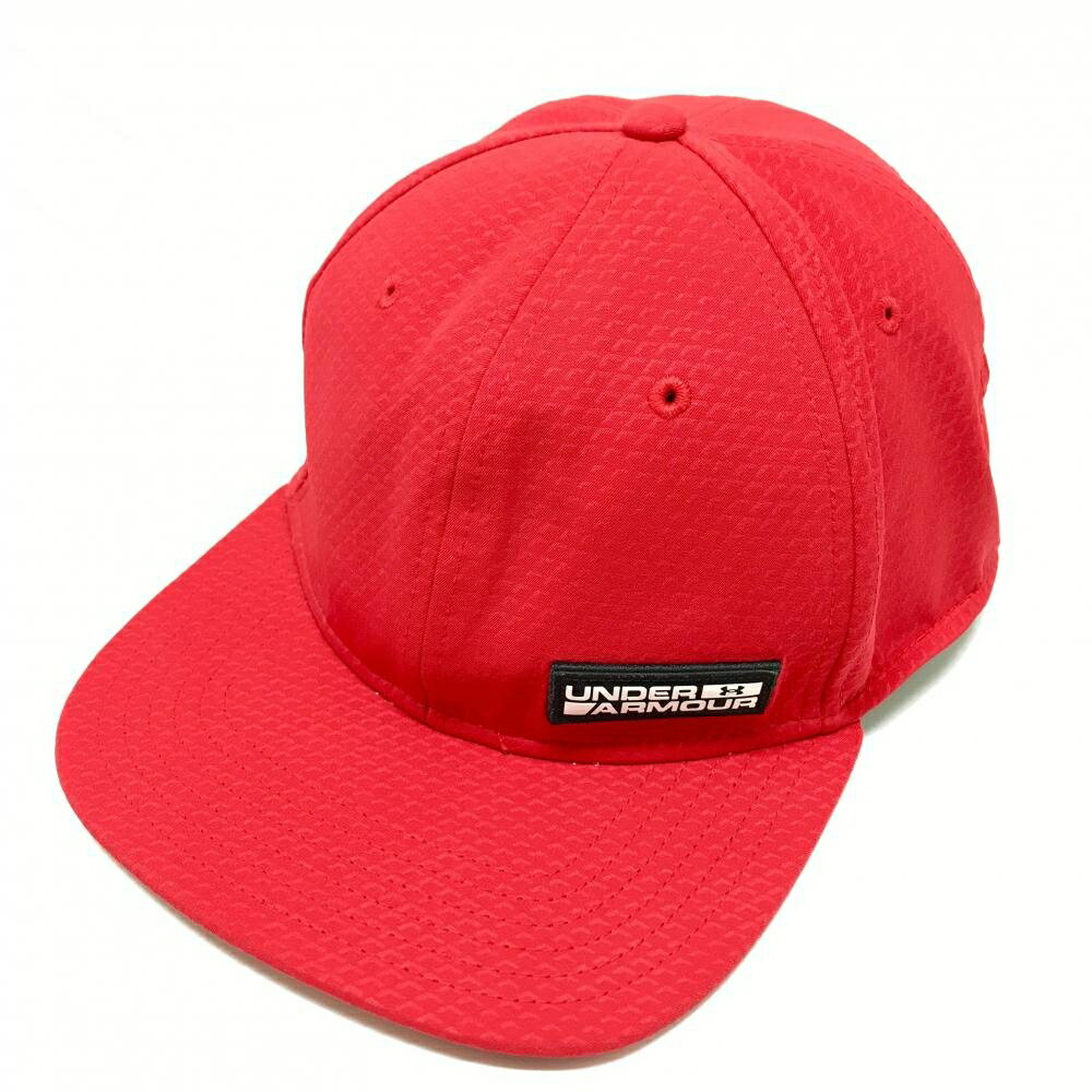 Under Armour - 【超美品】アンダーアーマー フラットキャップ レッド ロゴワッペン ゴルフウェア UNDER ARMOUR