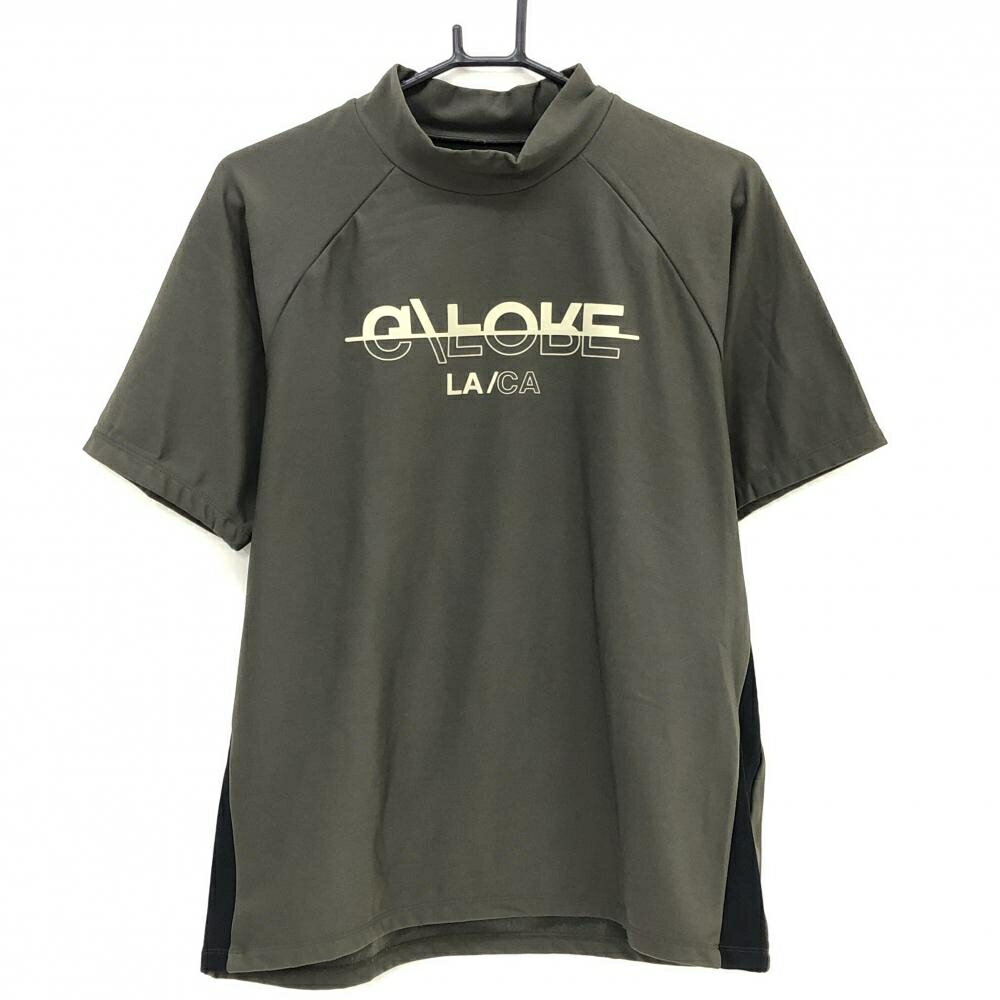 Other - 【超美品】ジーフォア 半袖ハイネックシャツ カーキ 裏起毛 サイド黒 フロントロゴ メンズ 2(L) ゴルフウェア G/FORE