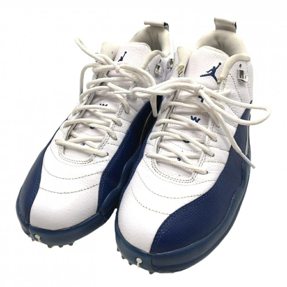 ナイキ ゴルフシューズ 白×ブルー DH4120-101 Air Jordan 12 Low メンズ 27.0 ゴルフウェア NIKE