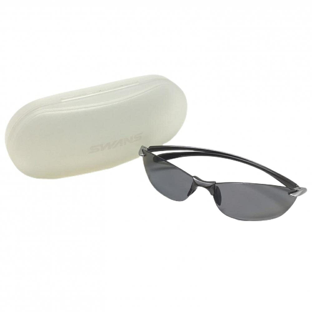 【美品】スワンズ スポーツサングラス 黒 SALF-0051 Airless-Leaf fit GMR ゴルフ SWANS