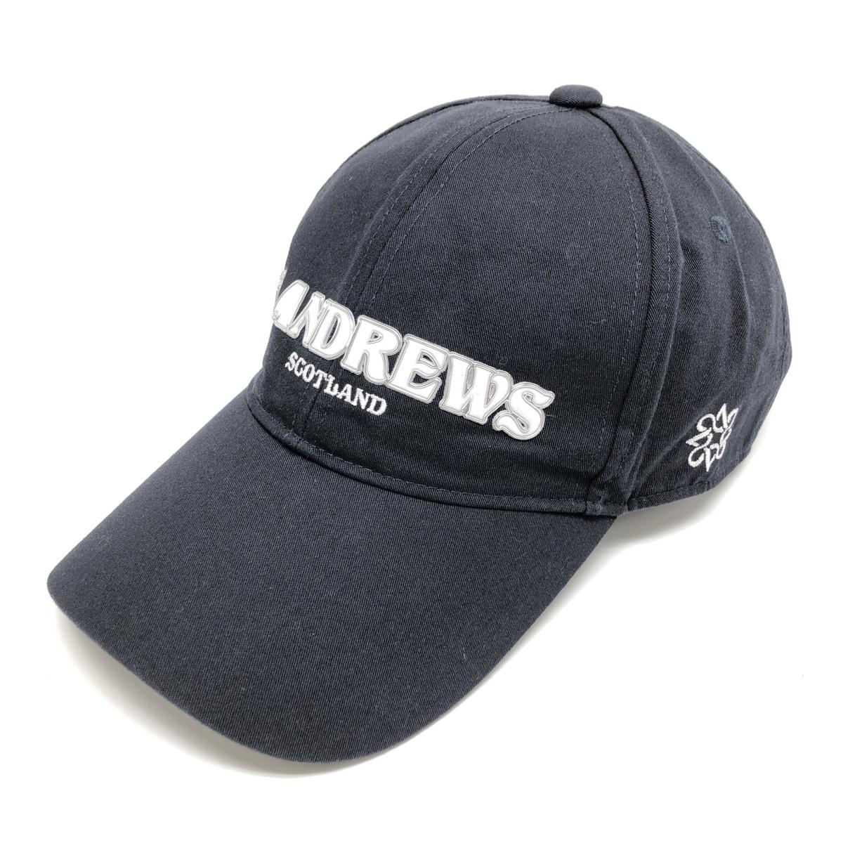 【超美品】セントアンドリュース キャップ ネイビー×白 ロゴ FR ゴルフウェア 2025年モデル St ANDREWS