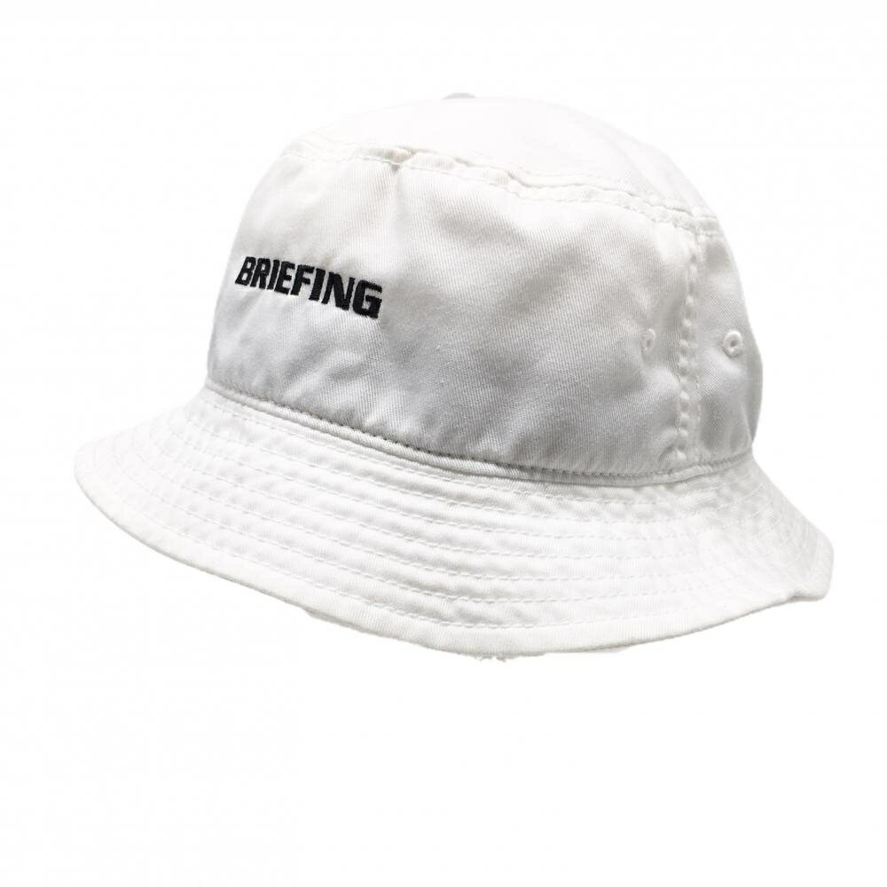 Untitled Sport - 【美品】ブリーフィング ハット 白 ロゴ黒 ティー装着可 L ゴルフウェア 2024年モデル BRIEFING