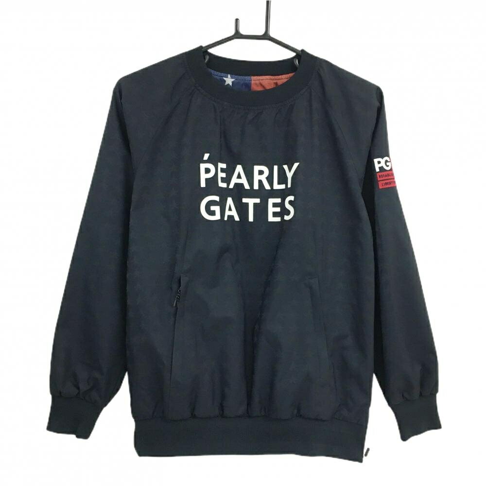 PEARLY GATES - 【美品】パーリーゲイツ スニード ネイビー 星柄地模様 蓄熱裏地 裏地星条旗柄 フロッキーロゴ レディース 0(S) ゴルフウェア PEARLY GATES