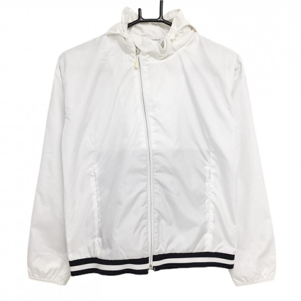 Untitled Sport - 【美品】テーラーメイド ジップパーカー 白 裾ライン メッシュ裏地 フード着脱可 レディース M ゴルフウェア TaylorMade