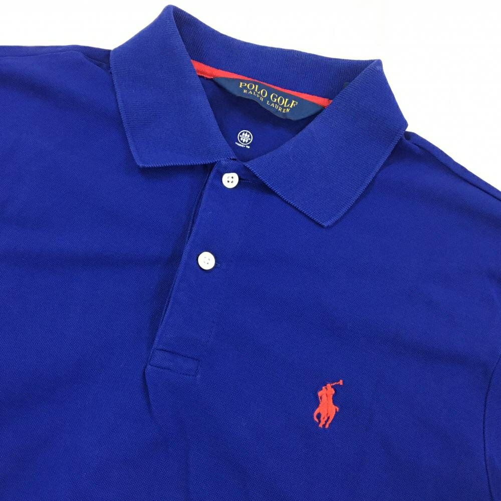 ポロゴルフ 半袖ポロシャツ ブルー ロゴレッド メンズ SP ゴルフウェア Ralph Lauren 3