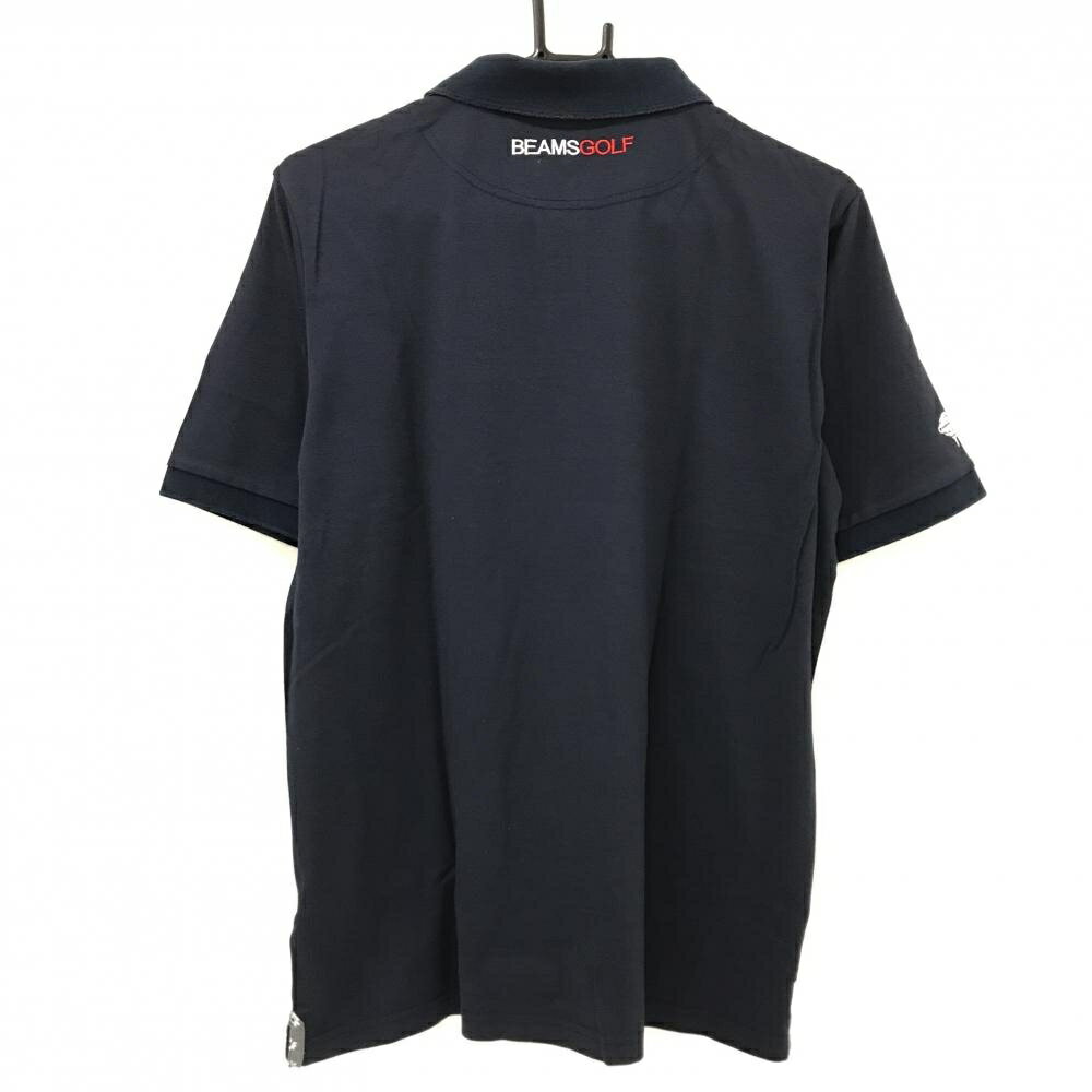 ビームスゴルフ 半袖ポロシャツ ネイビー ロゴ刺しゅう メンズ L ゴルフウェア BEAMS GOLF