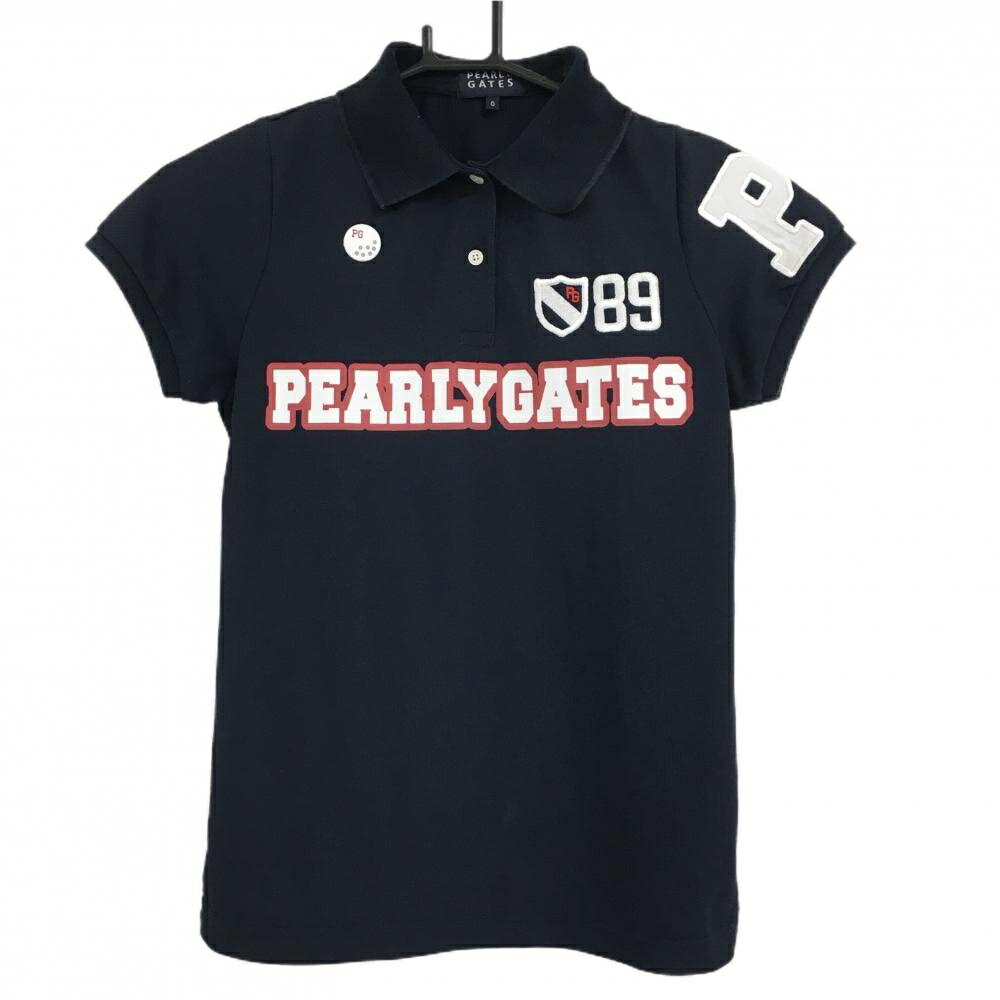 PEARLY GATES - パーリーゲイツ 半袖ポロシャツ ネイビー レディース 0(S) ゴルフウェア PEARLY GATES