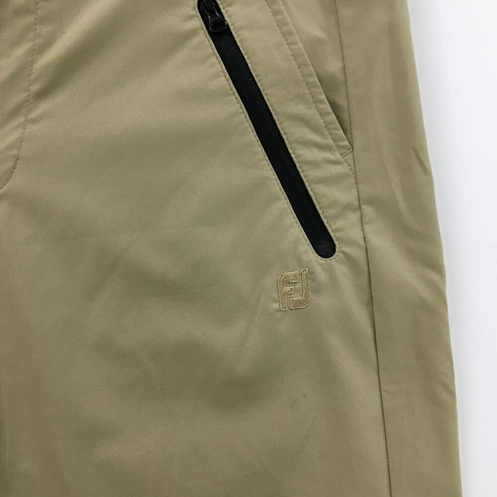 フットジョイ パンツ ベージュ ロゴプリント ストレッチ メンズ S ゴルフウェア Fo...