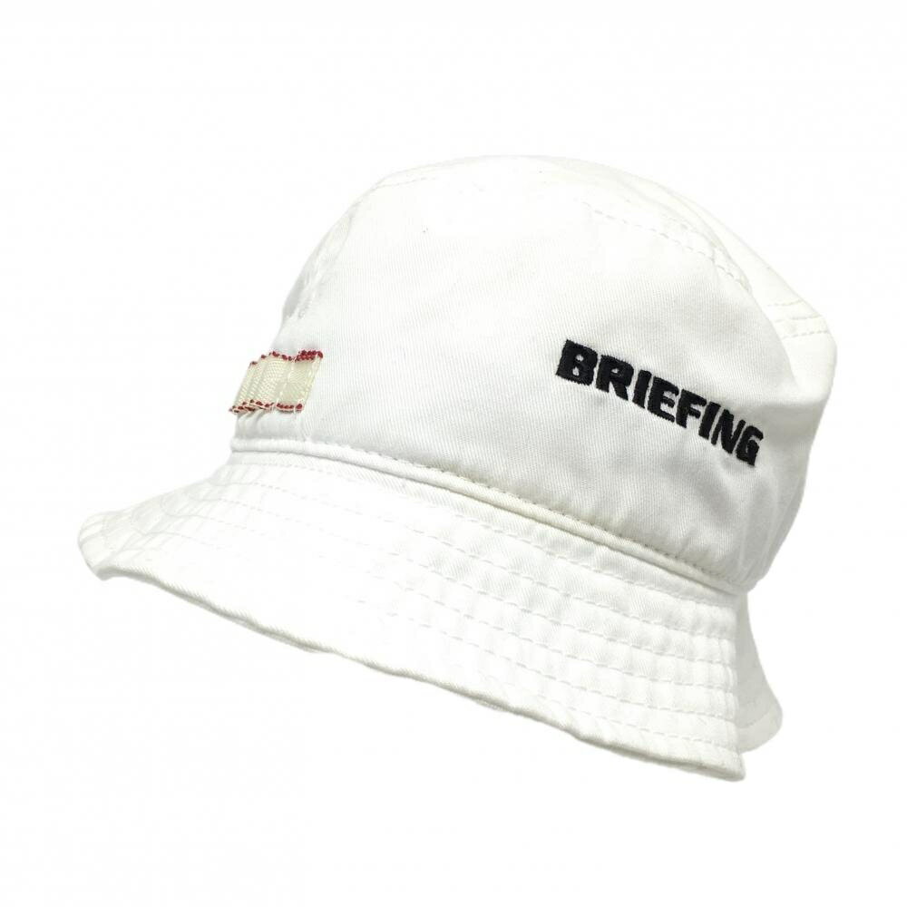 Other - 【美品】ブリーフィング バケットハット 白 ロゴ刺しゅう ティー装着可 M ゴルフウェア BRIEFING