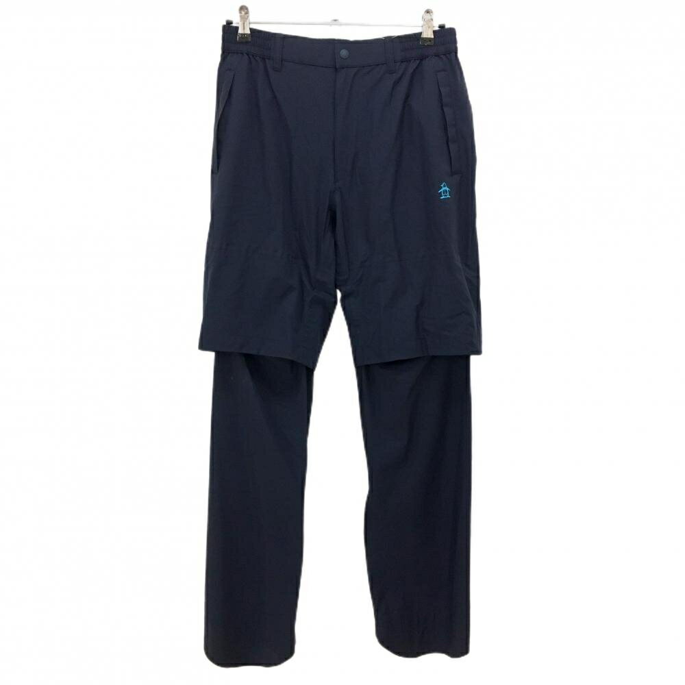 Other - 【美品】マンシングウェア レインパンツ ネイビー×ライトブルー ロゴ 裾サイドジップ メンズ M ゴルフウェア Munsingwear