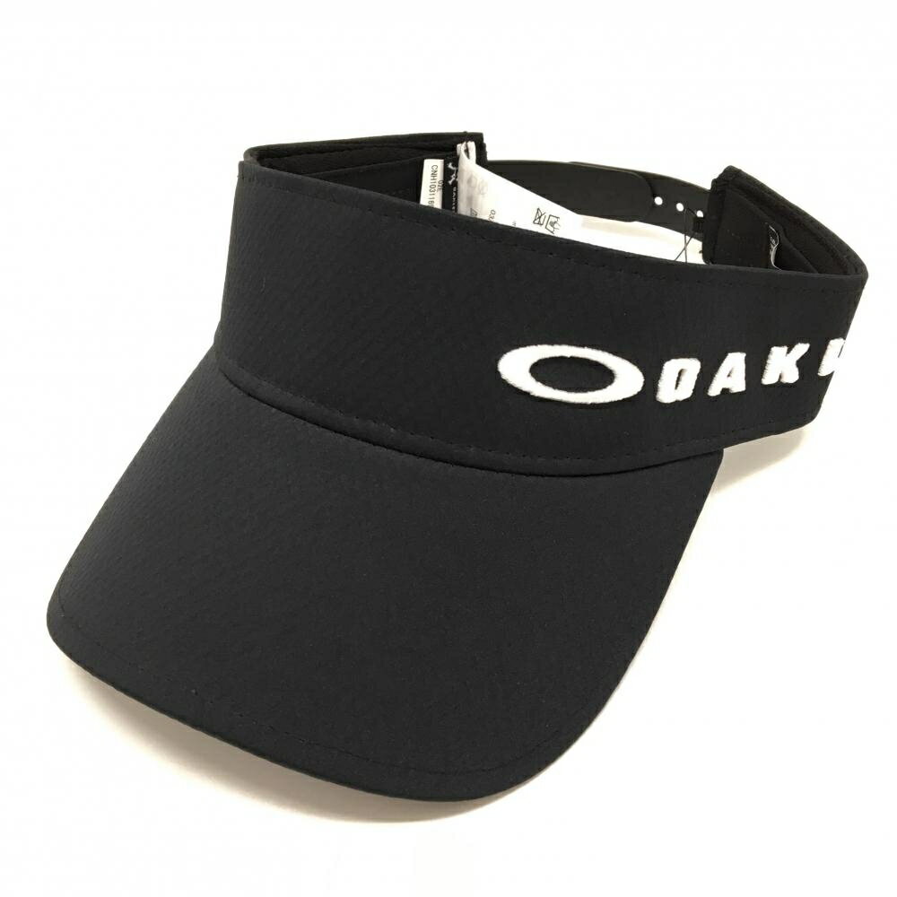 乐天商城 - 【新品】オークリー サンバイザー 黒×白 ロゴ刺しゅう ゴルフウェア Oakley