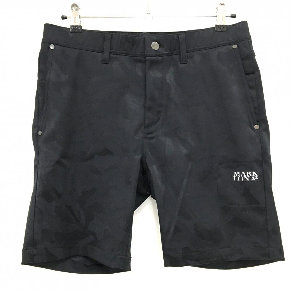 MARK & LONA - 【超美品】マークアンドロナ ハーフパンツ 黒 カモフラ 迷彩 スカル刺しゅう メンズ 46(M) ゴルフウェア MARK＆LONA