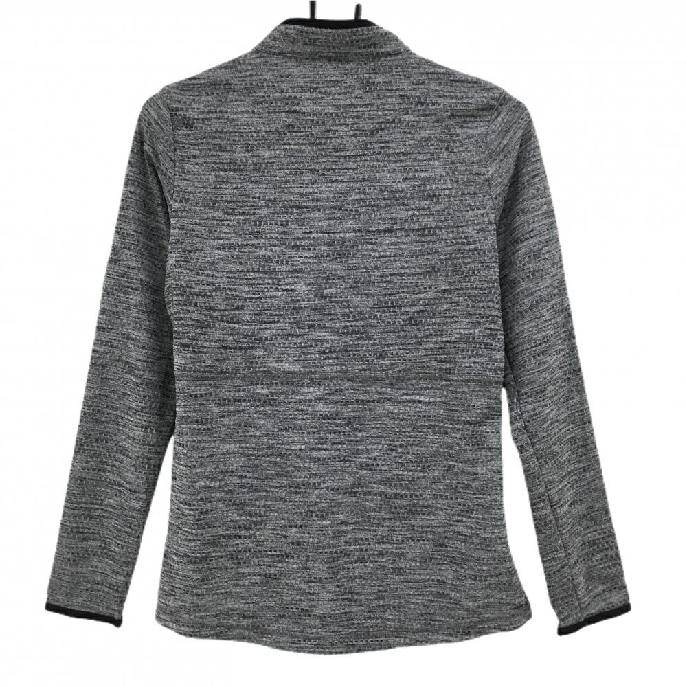 【超美品】ナイキ ジャケットブルゾン 杢ダークグレー×黒 総柄地模様 薄手 DRI-FIT レディース M ゴルフウェア NIKE