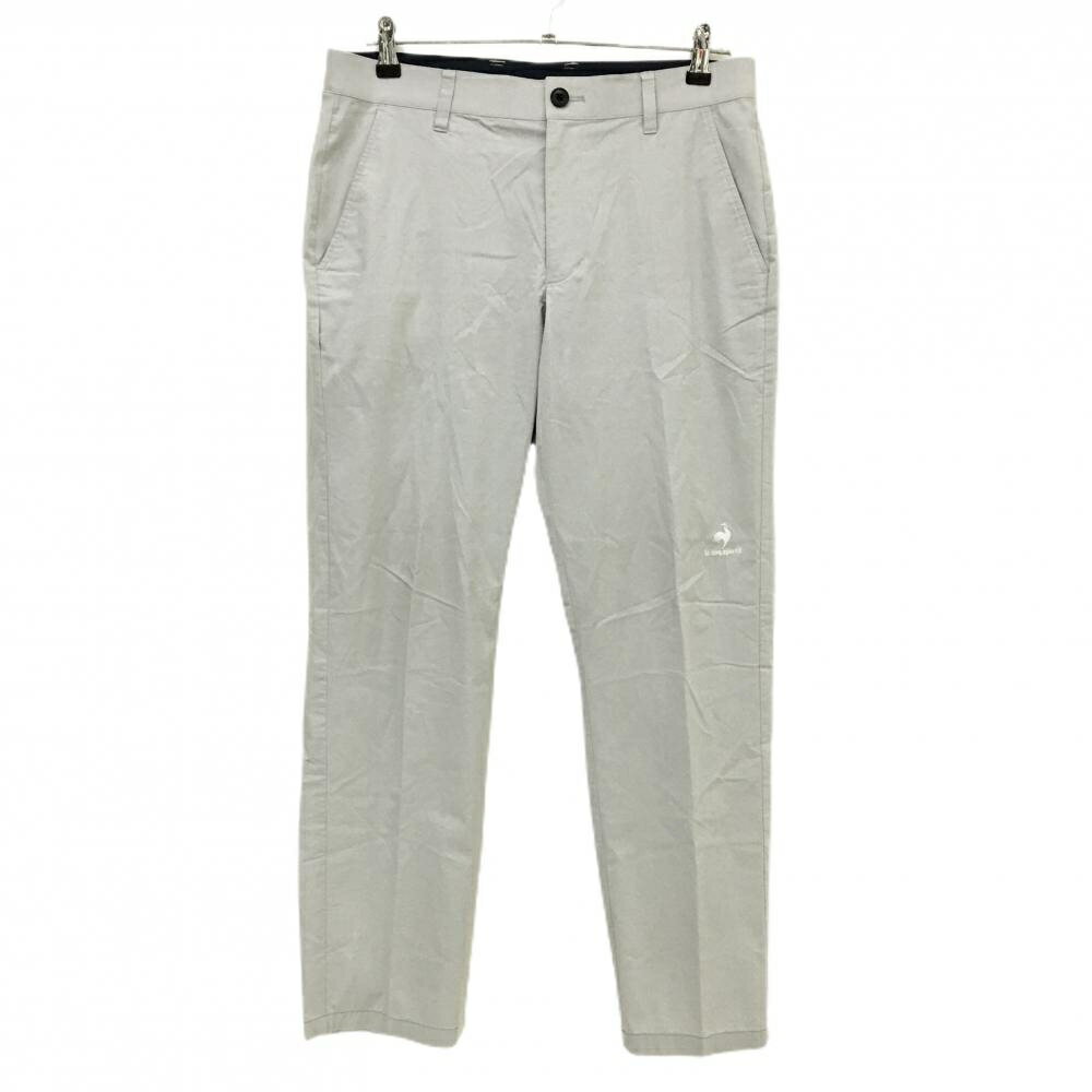 ルコックゴルフ パンツ ライトグレー ロゴ白 薄手 ストレッチ メンズ 82 ゴルフウェア le coq sportif