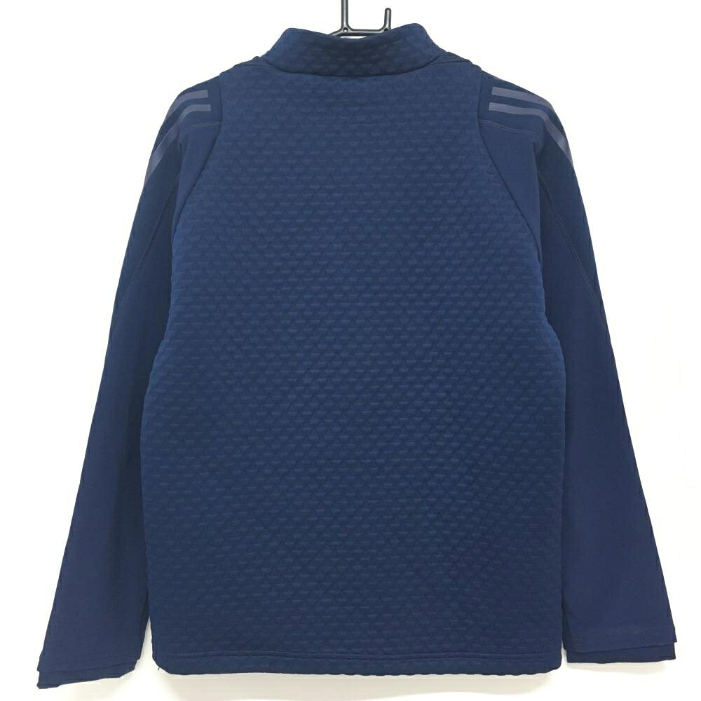【美品】アディダス ジャケット ネイビー 一部柄 袖裏一部起毛 メンズ M ゴルフウ...