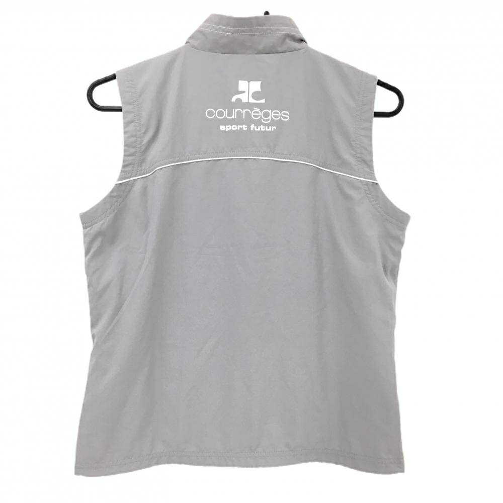 【新品】クレージュ アウターベスト グレー×白 裏地メッシュ 撥水 sportfutur レデ...