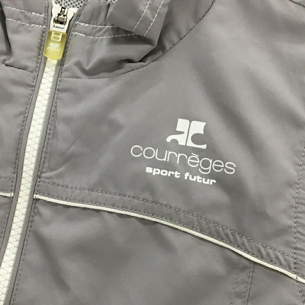 【新品】クレージュ アウターベスト グレー×白 裏地メッシュ 撥水 sportfutur レデ...