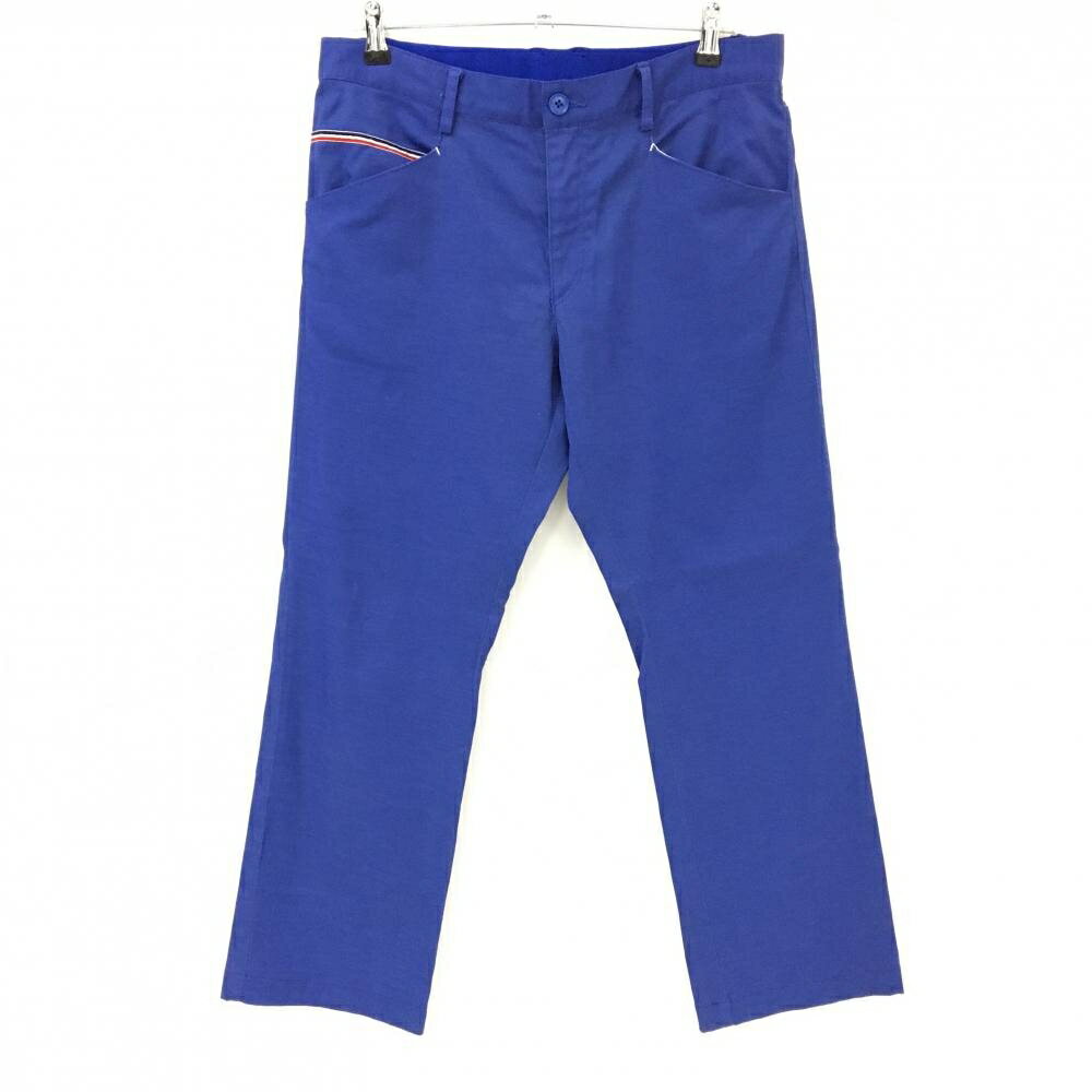 Pants - カステルバジャック パンツ 杢ネイビー系×白 ウエスト後ろゴム 後ろロゴ ストレッチ メンズ 48(L) ゴルフウェア CASTELBAJAC