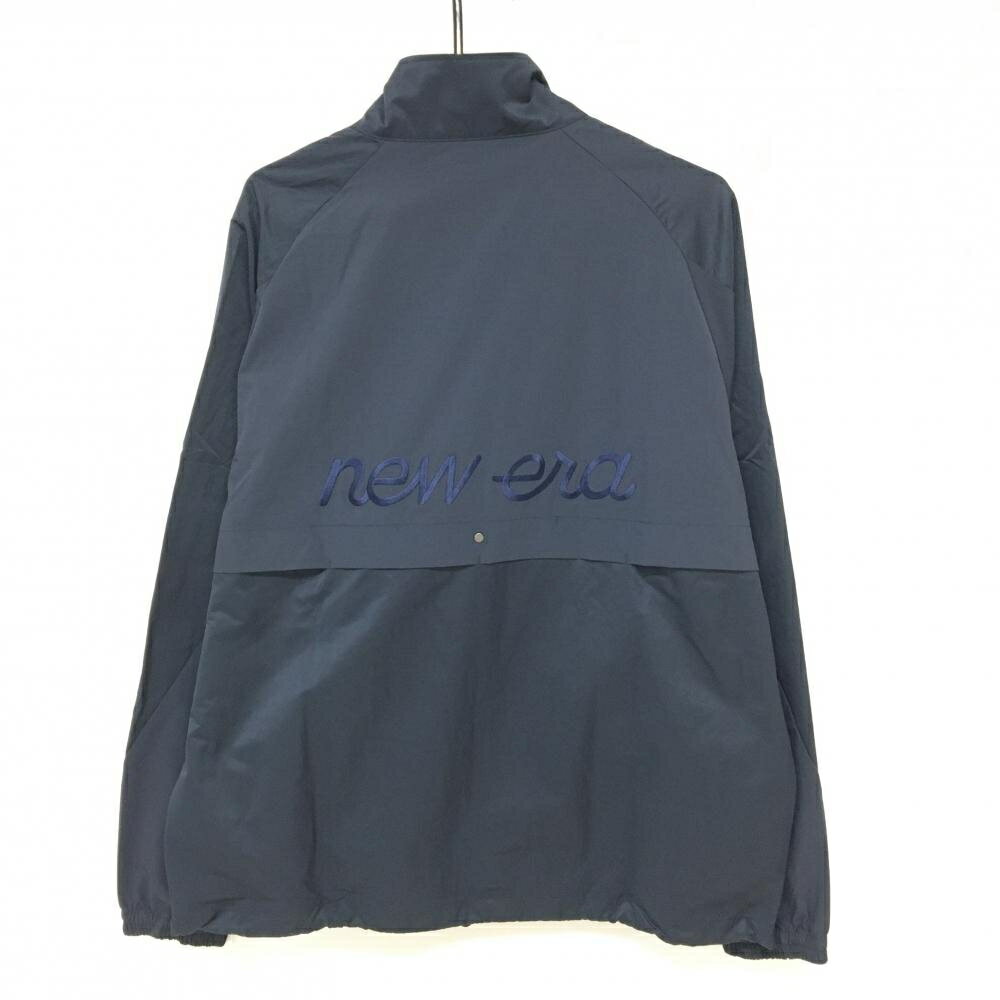【新品】ニューエラ ジャケット ネイビー系 後ろロゴ ダブルジップ 撥水 ストレッチ メンズ XLARGE ゴルフウェア New Era