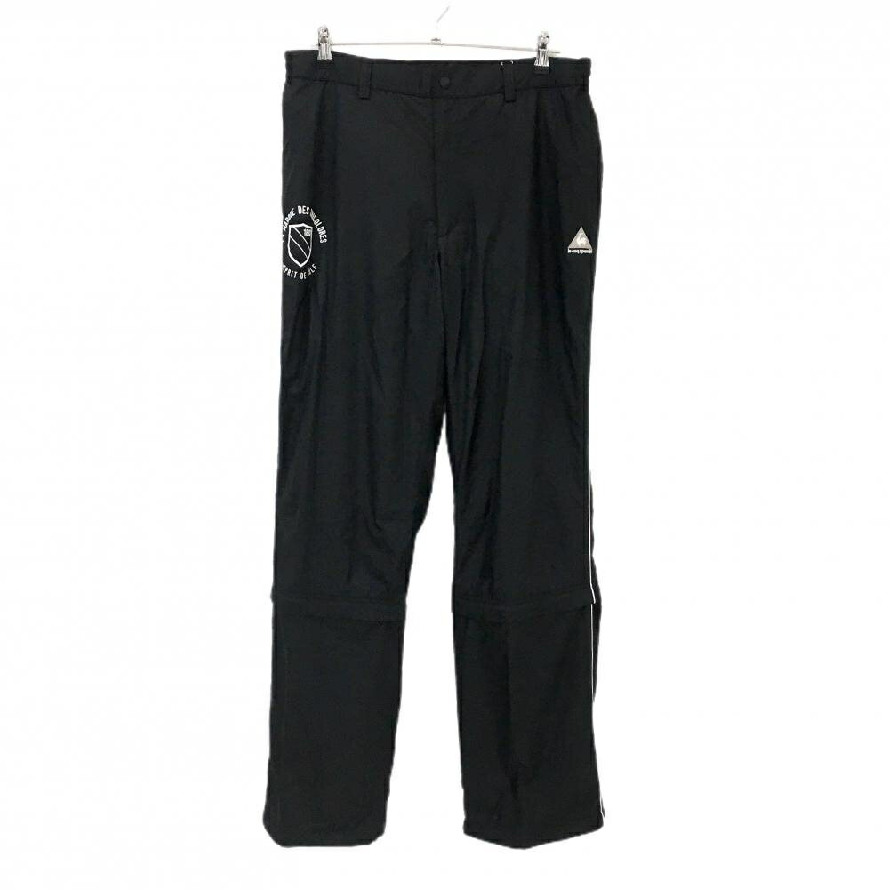 褲子 - 【新品】ルコックゴルフ 2WAYパンツ 黒×レッド 裏地メッシュ シャカシャカ 裾取外し可 メンズ LL ゴルフウェア le coq sportif