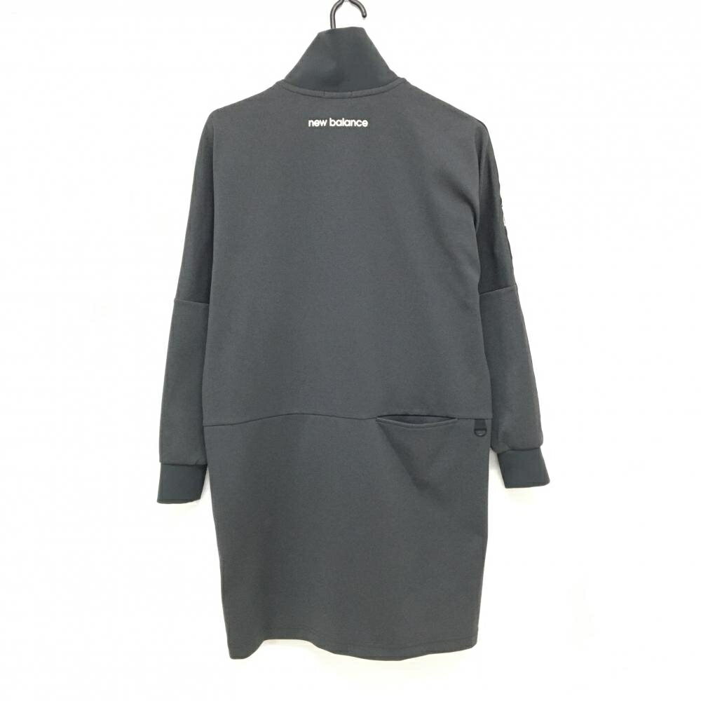 【美品】ニューバランスゴルフ ハイネックワンピース ダークグレー ハーフジップ ...